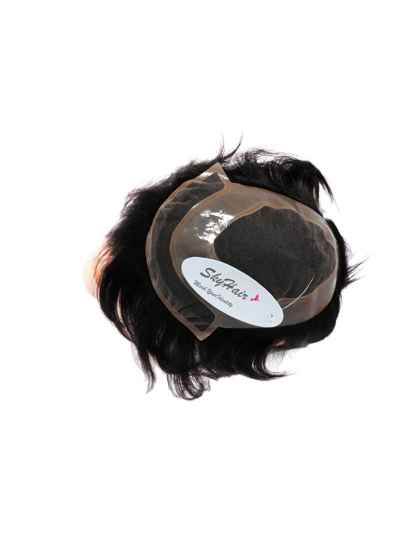 EUPHORIA Front Lace Hair Patch 100 Human Hair Wig for Men Undetectable  Natural Frontline Scalp Hair Toupee Proper Ventilation Hair System Natural  Black 8x6  Amazonin Beauty