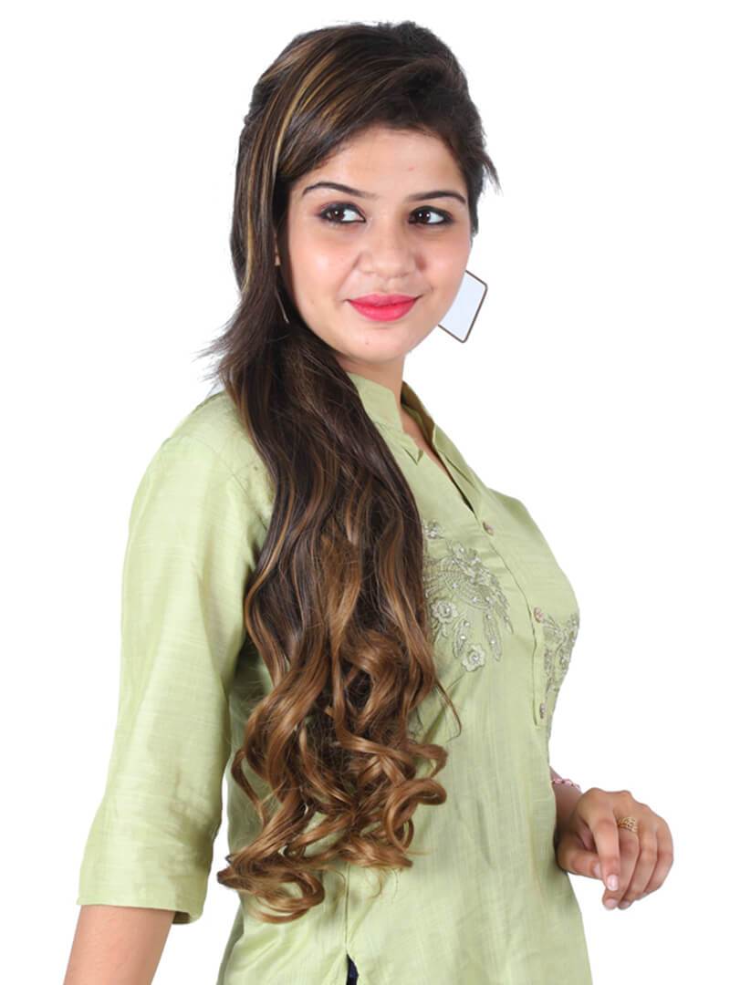 Buy 2 Tone Ombre Curly Hair Extension Online at Best Price in India