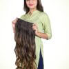 5 Clips Curly/Wavy Ombre(4T27) Matte Finish Premium Synthetic Hair Extensions
