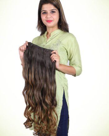 2 Tone Ombre Curly Hair Extension Front