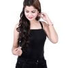 5 Clips Curly/Wavy Brown with Maroon Highlights(4#33) Matte Finish Premium Synthetic Hair Extension