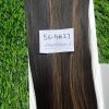 5 Clips based Straight 26 Inch Brown with Golden Highlights Matte Finish Hair Extensions 200 grams