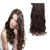 5 Clips Matte Brown Curly/Wavy Premium Synthetic Hair Extensions