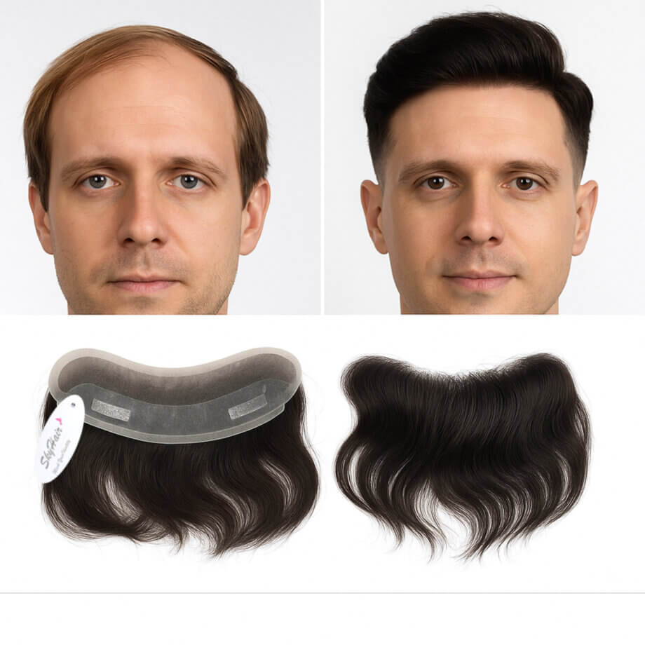 Lace Frontal Hair Piece for Natural Front Hairline/ Receding Hairline